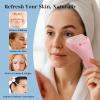 BAIMEI IcyMe Ice Roller for Face and Gua Sha Facial Tool Set, Ice Face Roller Reduces Puffiness Relieves Migraines Skin Care Tools, Self Care Gift for Women - Pink view 3