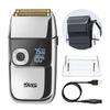 DSP Electric Razor for Men - 2 in 1 Bald Shaver with 2 Foil Head and Precision Trimmer - Rechargeable 3-Speed Barber Shaver with LED Digital Display (Silver) view 1