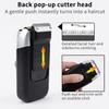 DSP Electric Razor for Men Bald Shavers for Men 2 in 1 Double Shaver for Men with 2 Foil Head Rechargeable Barber Shaver with Precision Trimmer 3-Speed Shaver with LED Digital Display (Black) view 2
