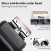 DSP Electric Razor for Men Bald Shavers for Men 2 in 1 Double Shaver for Men with 2 Foil Head Rechargeable Barber Shaver with Precision Trimmer 3-Speed Shaver with LED Digital Display (Black) view 3