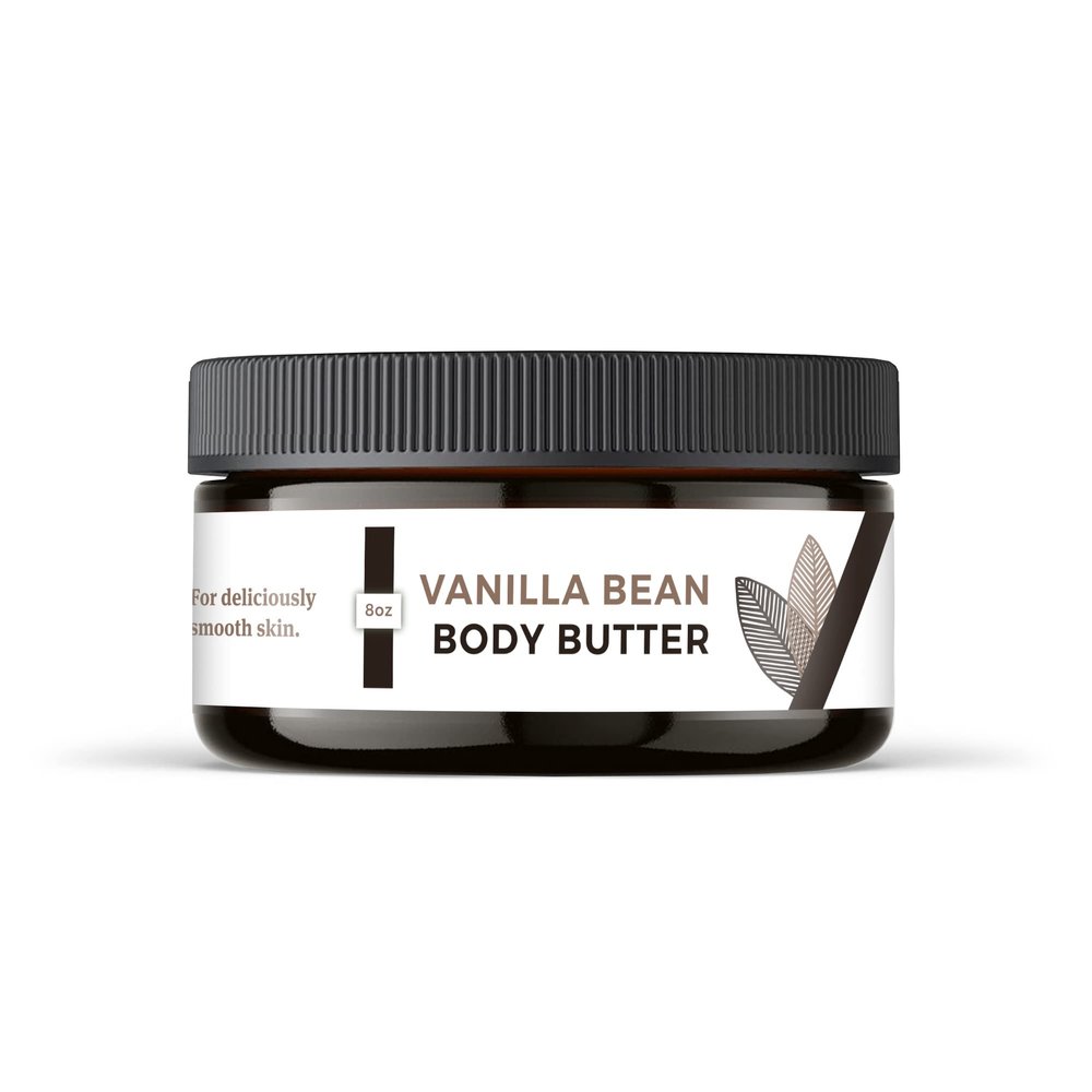 Earthley Wellness, Whipped Body Butter, Vanilla, Ultra-Hydrating & Nourishing, Softens & Soothes Dry Skin, Made with Real Vanilla Beans, Rich in Mango Butter & Apricot Oil (8oz)