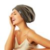 ELIHAIR Beanie Sleep Hats Bonnet for Night Sleeping Cap Silky Lined Satin Bonnet with Adjustable Elastic Band for Women Girls Curly Frizzy Hair Cover(Regular Brownish Green) view 1
