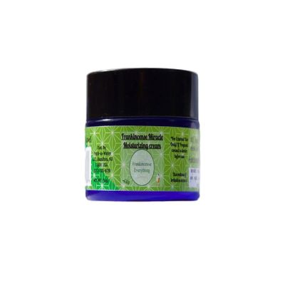 Frankincense Miracle Moisturizing Cream | 100% All-Natural Boswellia Anti-Aging Skin Cream | Organic Sacred Frankincense Infused Coconut Oil and Shea Butter - 1 Oz Glass Jar