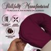 LONDON LINENS Microfiber Face Rest Cradle Covers - 4 Pieces (4, Burgundy) view 3
