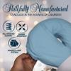 LONDON LINENS Microfiber Face Rest Cradle Covers - 4 Pieces (4, Blue) view 3