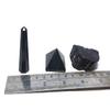 Black Tourmaline Pyramid Pencil and Raw Crystals Set of 3 for Protection from Negative Energy & Evil Eyes view 2