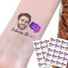 Kullder 20pcs Personalized Birthday Wedding Bachelor Party Temporary Stickers Tattoo, Custom Face Temporary Tattoos With Face and Name for Groom Fiance, Gift for Husband Boyfriend Men Him view 1