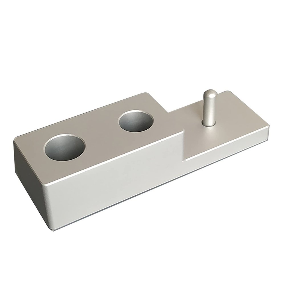 Dscosmetic Safety Razor Stand holder Matt Silver Aluminum Alloy Holds 3 Razors Cnc Machined