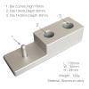 Dscosmetic Safety Razor Stand holder Matt Silver Aluminum Alloy Holds 3 Razors Cnc Machined view 2