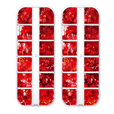 Beaupretty Valentine's Day Nail Art Decoration Heart Glitter Nail Sequins for Parties Makeup and Creative Crafts