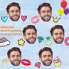 20pcs Custom Fun Photo Sticker Tattoos for Wedding Bachelor Birthday Party, Party Favors Supplies Decorations, Men Temporary Tattoos With Face and Name, Gift for Men Dad Husband Boyfriend Him Groom view 2