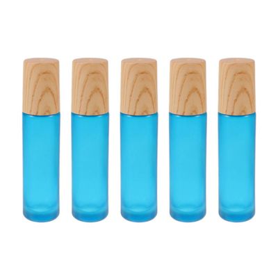 Beaupretty 5pcs Perfume Sample Bottles Clear Glass Bottle Cosmetic Sample Bottles Essential Oil Refillable Roller Glass Roller Bottle Travel Mini Perfume Bottle