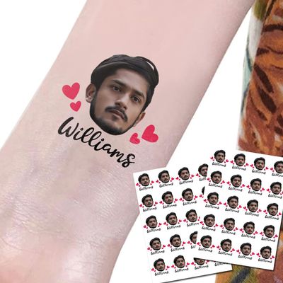 20pcs Personalized Wedding Bachelor Party Favor Temporary Stickers Tattoo, Custom Face Temporary Tattoos With Face and Name, Groom Gift Fiance, Husband Gift Boyfriend Men Him Birthday