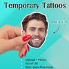 Custom 20pcs Groom Face Temporary Tattoos Personalized, Fake Tattoos for Funny Birthday Wedding Bachelorette Party, Temporary Sticker Tattoos for Men Women Birthday Decorations Party Supplies view 2