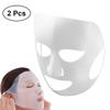 Beaupretty Coverlet 2pcs Facial Sleeping Cover Beauty Tool Steam Bed Linen Bathing Accessories Face Stick Mask Silicone Cover Mask Silicon for Tool Mask Bedsheets Facial Mask White Nutrition view 2
