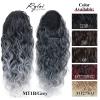 Ombre Gray Ponytail hairpiece for black women Drawstring Long Curly Pony Tail Hair Extainson Fake Ponytail Extensions Gray Drawstring Ponytail for Black Women(Sliver Gray mix 6 OZ) view 4