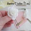1 pc Handmade Gardenia Hair Pin Lapel pin Bridal Hairpiece White Wedding Flower Headpiece view 2