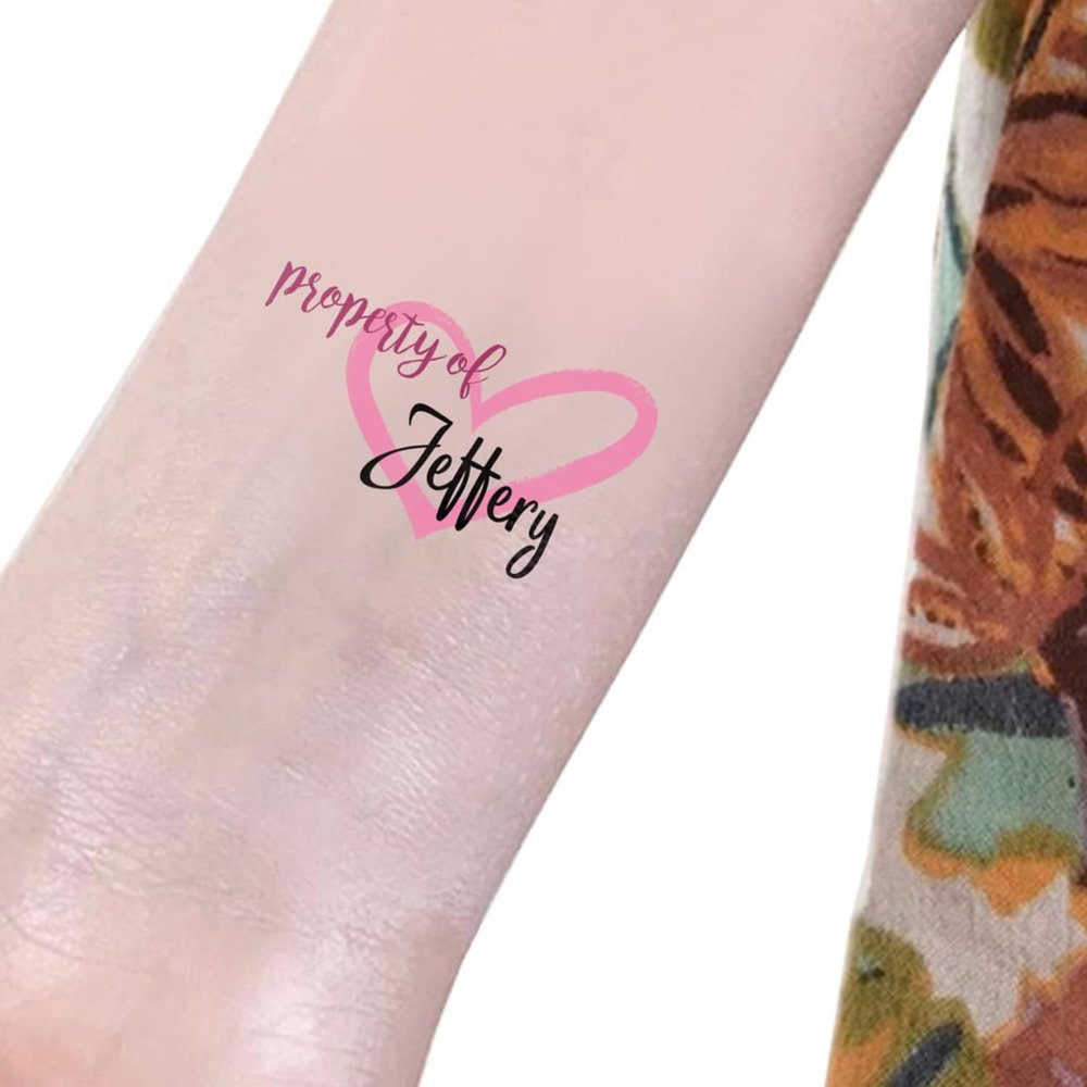 20pcs Custom Text Temporary Tattoos Sticker for Men Women Couples Lovers Spouses with Their Names, Personalized Name Tattoos, Gift for Husband Birthday Boyfriend Girlfriend Wife Anniversary Wedding