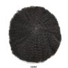 Afro Curly Toupee for Black Men 8X10 Full Poly Afro-American Human Hair Systems Injected PU Hairpiece Replacement Skin Kinky Curly Wigs (6mm Wavy, #1 Jet Black) view 2
