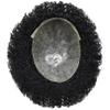 Afro Curly Toupee for Black Men 8X10 Full Poly Afro-American Human Hair Systems Injected PU Hairpiece Replacement Skin Kinky Curly Wigs (6mm Wavy, #1 Jet Black) view 4