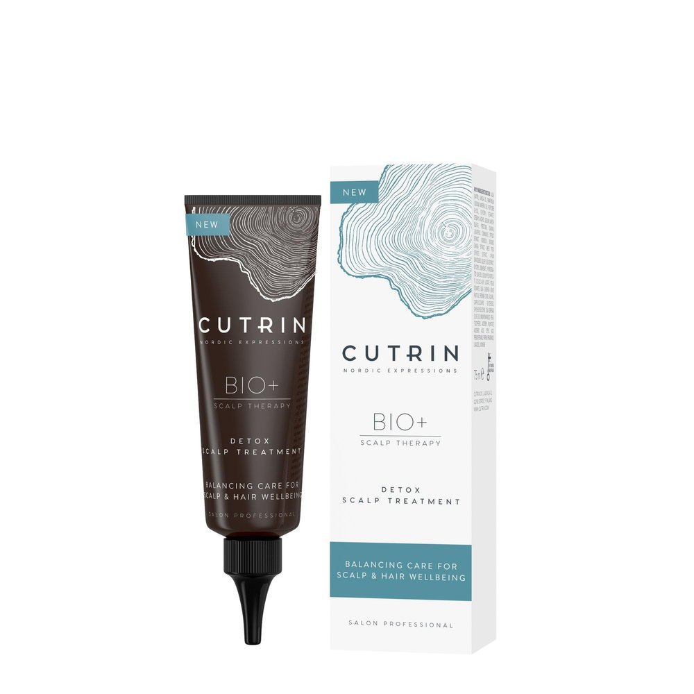 Cutrin BIO+ Detox Hair Scalp Treatment 75 ML Contains active and nourishing plant-based ingredients, celery seed extract and pyrocton olamine for scalp care