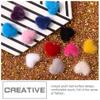 FOMIYES 12pcs Heart Shaped Magnetic Nail Art Ornaments Removable Plush Decor for Manicure Easy to Use Fuzzy Accessories for Creative Nail Design view 3