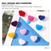 FOMIYES 12pcs Heart Shaped Magnetic Nail Art Ornaments Removable Plush Decor for Manicure Easy to Use Fuzzy Accessories for Creative Nail Design view 4