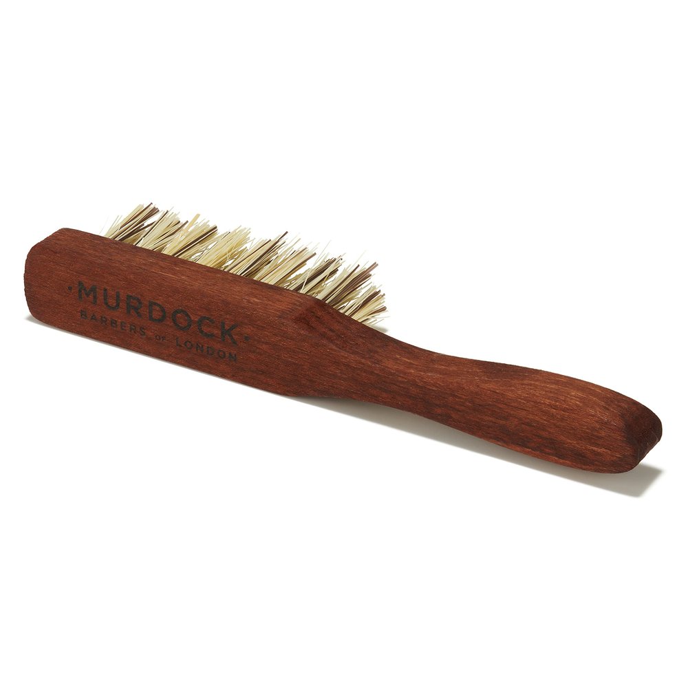 Murdock London Redchurch Beard Brush for Men Pocket-Size Vegan Grooming Tool for Short to Medium Beards Travel-Ready for Daily Use, Barber Approved Mustache Brush (3.5 Inch)