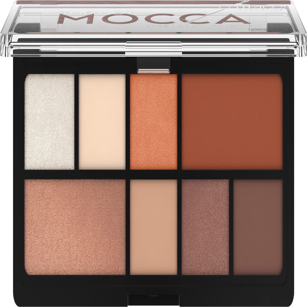 Catrice | The Hot Mocca Eyeshadow Palette | 8 Highly Pigmented Brown & Neutral Shades | Matte, Metallic, & Shimmery | Vegan & Cruelty Free | Made Without Parabens, Alcohol, & Microplastic Particles