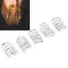 01 02 015 Bead Dreadlocks, Multipurpose Strong Spring Hair Cuffs Retro Style Viking for Weeding for Party(Silver) view 3