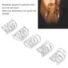 01 02 015 Bead Dreadlocks, Multipurpose Strong Spring Hair Cuffs Retro Style Viking for Weeding for Party(Silver) view 4
