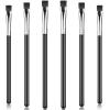 6 Pieces Flat Eyeliner Eyebrow Concealer Brush Small Flat Definer Brow Flat Concealer Brush Firm Stiff Eyeshadow Brush Synthetic Bristle Precision Lash Liner for Defining Shaping Eyebrows Makeup view 1