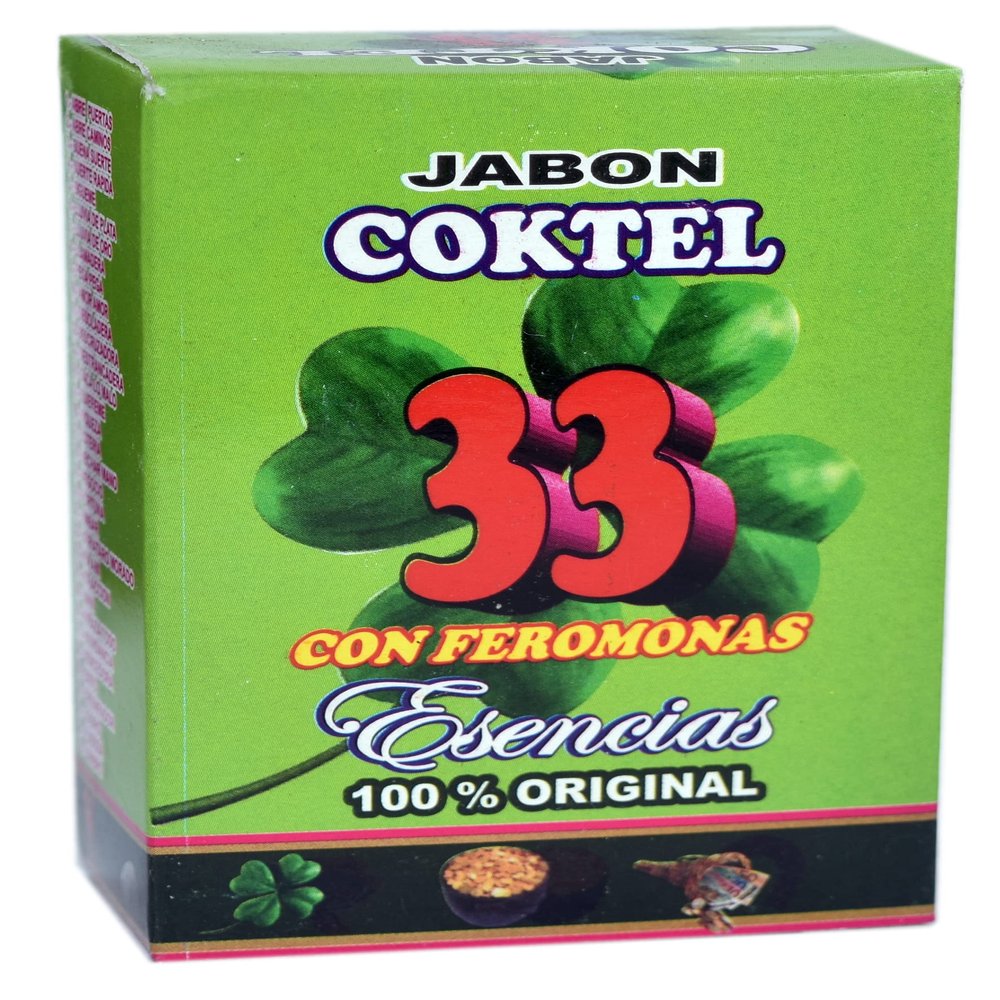 12 PCS 33 PHEROMONES SOAP 33 CON FEROMONAS JABON 100G 3.53 Oz.