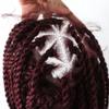 31" Hand-Braided 4.75X12.5 Swiss Lace Front Twist Braids Wigs with Baby Hair Natural Looking Premium Quality Synthetic Lightweight Box Braided Wig for Black Women (#T1B/BUG Black Mix Red) view 3