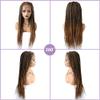 31" Hand-Braided 4.75X12.5 Swiss Lace Front Twist Braids Wigs with Baby Hair Natural Looking Premium Quality Synthetic Lightweight Box Braided Wig for Black Women (#1B/27T Black Mix Blonde) view 2