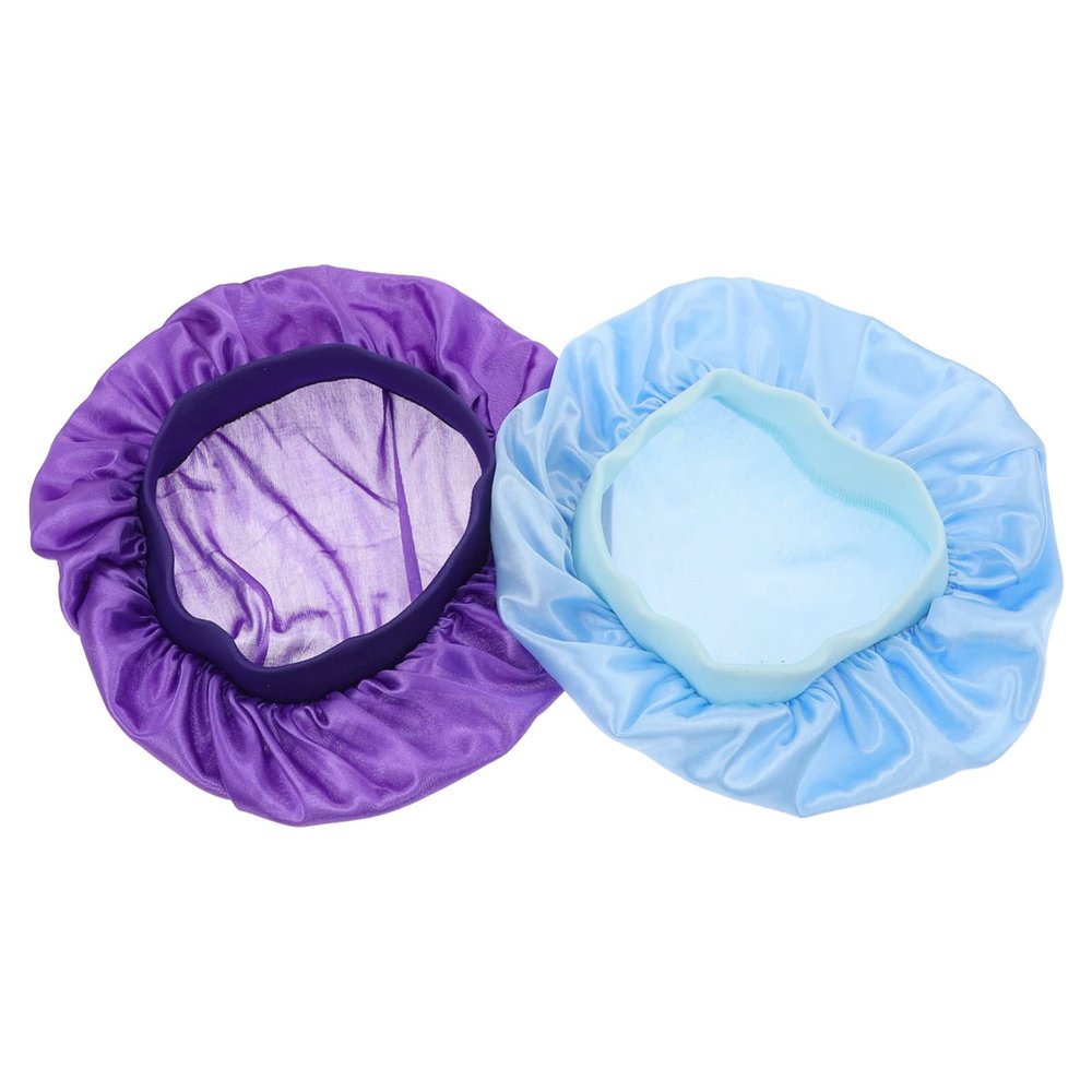 2pcs Children's Night Cap Shower Cap Showering Caps Practical Sleeping Hat Night Hats for Hat for Kids Hair Care Caps Bonnets for Babies Adjustable Baby Headband Silk