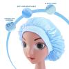 2pcs Children's Night Cap Shower Cap Showering Caps Practical Sleeping Hat Night Hats for Hat for Kids Hair Care Caps Bonnets for Babies Adjustable Baby Headband Silk view 3