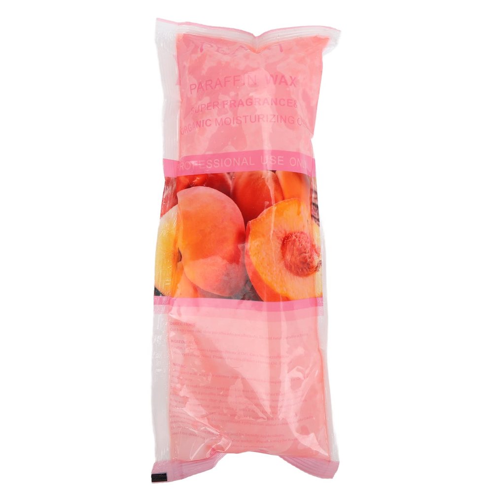 Paraffin Wax Refills, Peach Lemon Scented Paraffin Wax Blocks, Paraffin Wax Bath for Beauty Hand Feet, 453g Preserve Moisture Safe Skin Wax for SPA Bathroom(Peach)