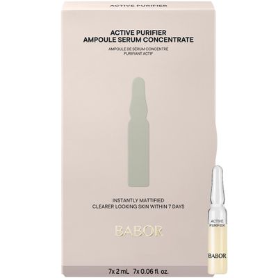 BABOR Active Purifier Ampoule Concentrates for Face with Tea Tree Oil, Refine, Purify, Revitalize Dull and Dry Skin, Clean & Vegan, Results in 7 Days