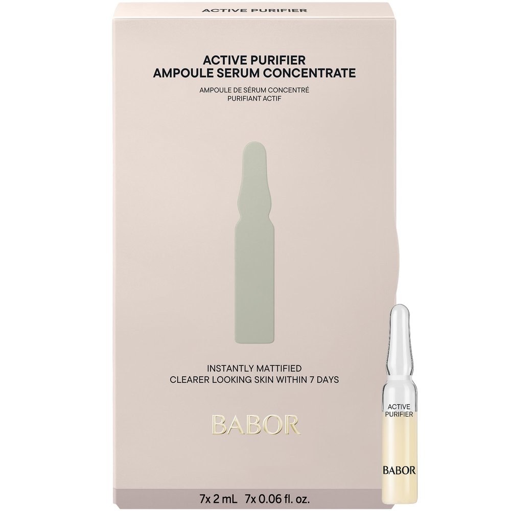 BABOR Active Purifier Ampoule Concentrates for Face with Tea Tree Oil, Refine, Purify, Revitalize Dull and Dry Skin, Clean & Vegan, Results in 7 Days