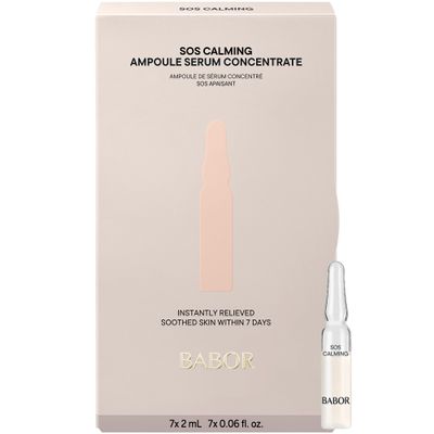 BABOR SOS Calming Ampoule Serum Concentrates, Soothing Serum to Treat Irritated Skin, Reduce Redness and Strengthen Skin Barrier, 7 Day Treatment