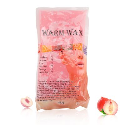 Paraffin Wax Refills, Paraffin Wax Bath, Paraffin Wax Machine Refills for Nourishing Hand Feet, Peach Lemon Scented Paraffin Wax Blocks for Home Beauty Salon 450g(Peach)