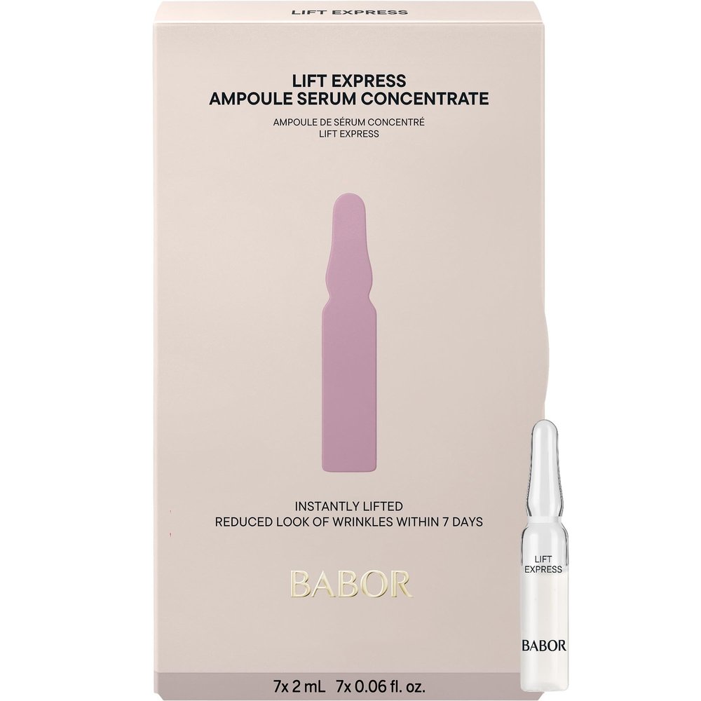 BABOR Lift Express Ampoule Concentrate, Instant Lifting Effect Fills Lines and Wrinkles Up To 6 Hours, Smoothing Skincare Capsule, Anti Aging Serum, Increase Firming & Elasticity, 7 Treatments