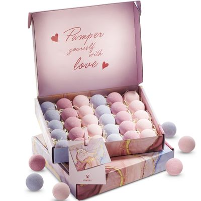Christmas Gifts Ideas for Mom, Bath Bombs Gifts for Women, Mom, Men, 30pc Marbleized Bubble Fizzies, Multi Scents, Handmade Bath Bombs Gift Set, Best Bubble & Spa Bath, Birthday, Aromatherapy Gifts