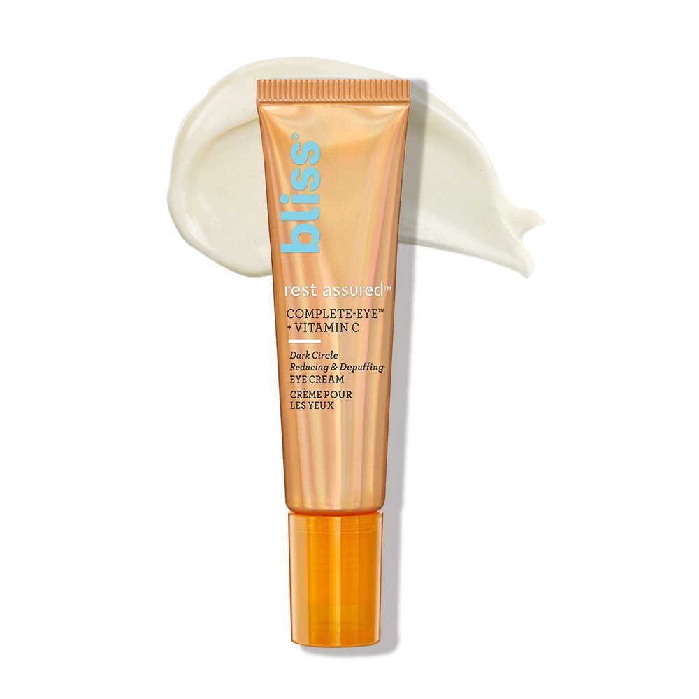 Bliss Rest Assured  Eye Cream with Vitamin C & Caffeine - 0.5 Fl Oz - Dark Circle Reducing & Depuffing Eye Cream - Clean - Vegan & Cruelty-Free