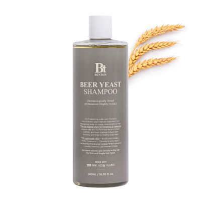 BENTON Beer Yeast Shampoo, Hair Loss Relief Biotin Shampoo for Thinning Hair  Volumizing, Regrowth Therapy, Scalp Calming  Paraben, Sulphate Free - 16.0 fl.oz.