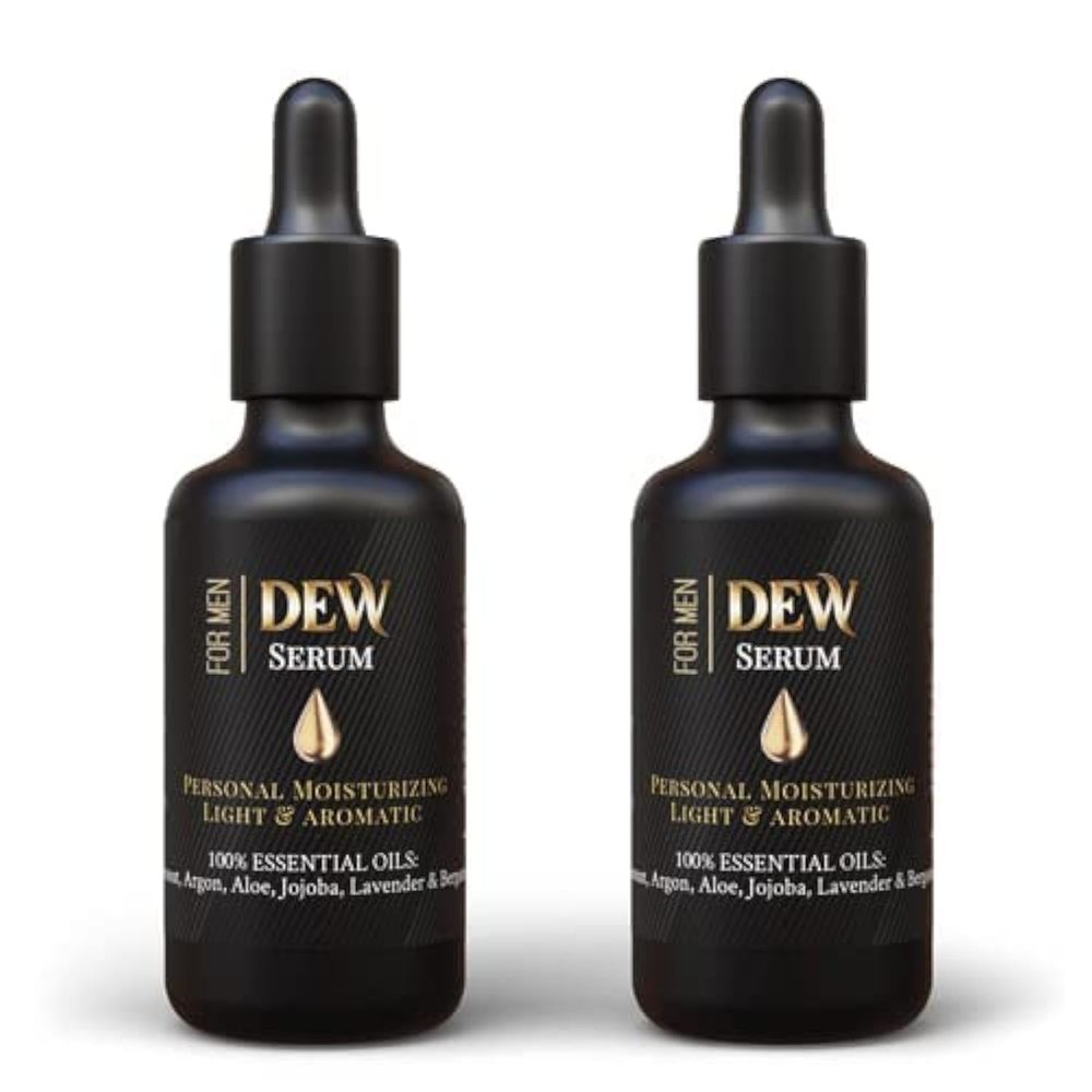 Dew Serum Penile Moisturizer Serum for Dry Skin - Dermatologist Approved - Essential Oils Help Relieve Soreness, Itching - Moisturizing Health Care Cream for Men (2 bottles).