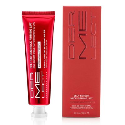 Dermelect Self-Esteem Neck Firming Lift Professional - Anti Aging Cream with Agefinity, Squalene, Green Tea Toning Hydrating Firming Treatment for Crepey Sagging Skin, Tech Neck 2 oz