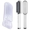 GOMMER Multifunctional Men Beard Straightener Comb Anti-Scald Hair Straightening Brush Comb Fast Heating Hair Straightener for Your Hair (Color : 410 White No Box, Plug Standard : UK) view 1