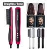 GOMMER Multifunctional Men Beard Straightener Comb Anti-Scald Hair Straightening Brush Comb Fast Heating Hair Straightener for Your Hair (Color : 410 Black Have Box, Plug Standard : EU) view 2